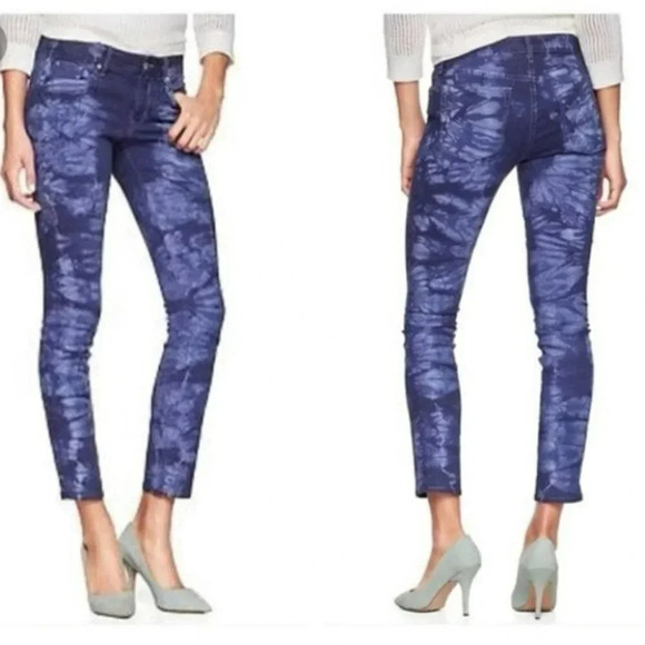Gap 1969‎ always skinny 29 blue tie dyed jeans LNC - Picture 1 of 6
